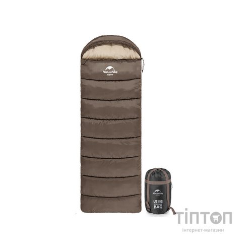 Спальний мішок Naturehike U350 NH20MSD07 Hollow Cotton Left Brown (6927595767221-L)