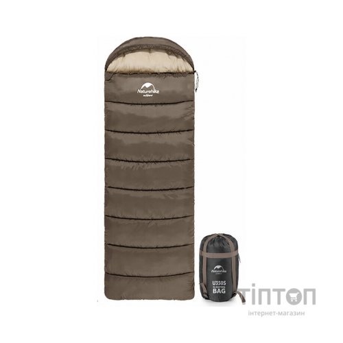 Спальний мішок Naturehike U350 NH20MSD07 Hollow Cotton Right Brown (6927595767221-R)