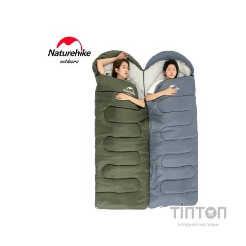 Спальний мішок Naturehike Y150L NH21MSD08, правий, темно-зелений (6975641888765)