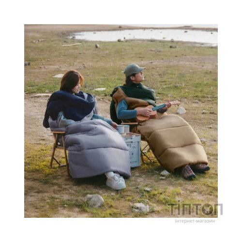 Спальний мішок Naturehike з капюшоном Sunny Day PL02 U450 CNK2550WS028, (3,9°C), лівий, блакитно-синій (6977465868428)
