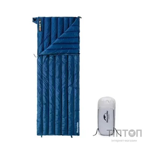 Спальний мішок Naturehike з натуральним пухом CWM295 CNK2300SD013, блакитний (6976023920899)