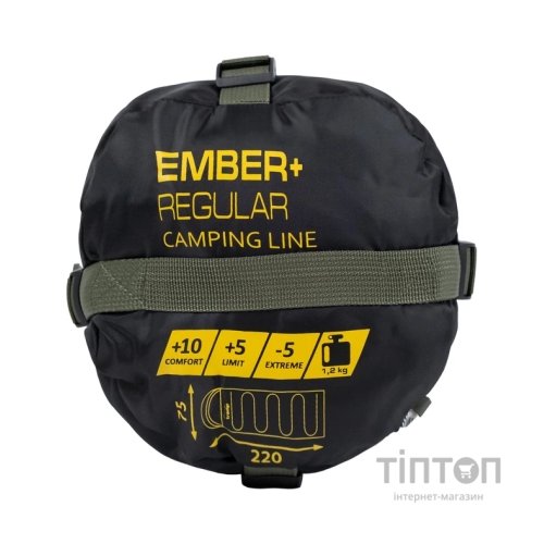 Спальний мішок Tramp Ember+ Regular оливковий лівий (UTRS-063R-olive-L)