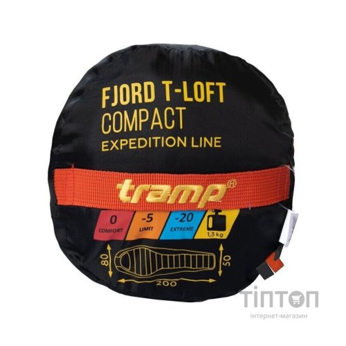 Спальний мішок Tramp Fjord Regular Orange/Grey L (UTRS-049R-L)