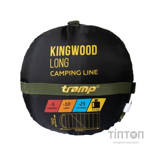 Спальний мішок Tramp Kingwood Long Olive/Grey L (UTRS-053L-L)