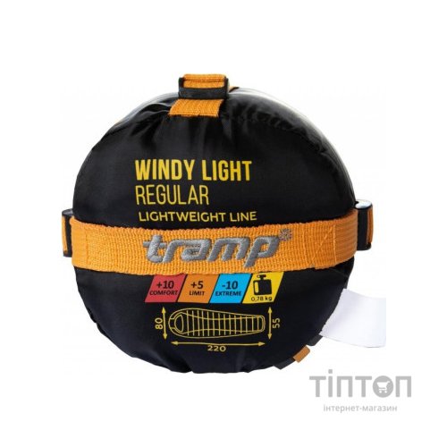 Спальний мішок Tramp_ТОВ Windy Light Orange/Grey Left (UTRS-055-L)