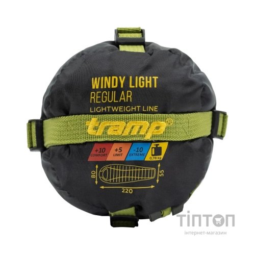 Спальний мішок Tramp Windy Light кокон лівий olive (UTRS-055-olive-L)