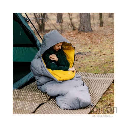 Спальний мішок Tribe Down 400 Long пуховий сірий лівий (T-CH-0008-grey-L)