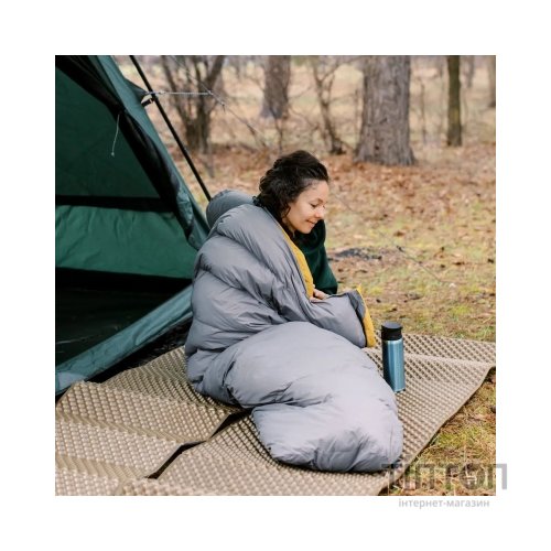 Спальний мішок Tribe Down 400 Long пуховий сірий лівий (T-CH-0008-grey-L)