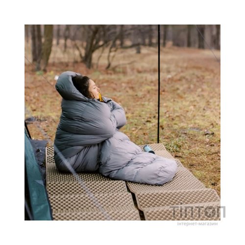 Спальний мішок Tribe Down 400 Long пуховий сірий лівий (T-CH-0008-grey-L)