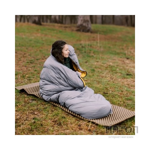 Спальний мішок Tribe Down 400 Long пуховий сірий лівий (T-CH-0008-grey-L)