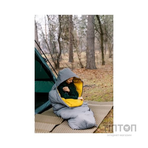 Спальний мішок Tribe Down 400 Regular пуховий сірий лівий (T-CH-0007-grey-L)