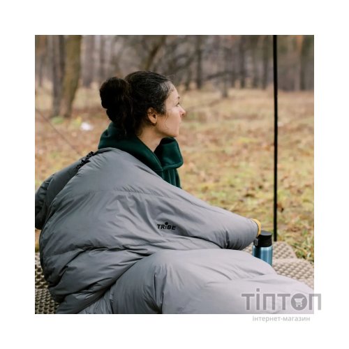 Спальний мішок Tribe Down 800 Long пуховий сірий лівий (T-CH-0010-grey-L)