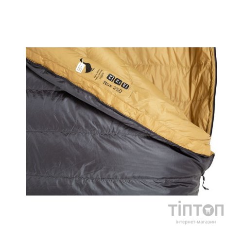 Спальний мішок Turbat Nox пуховий 250 grey/cheddar orange 185 см (012.005.0396)