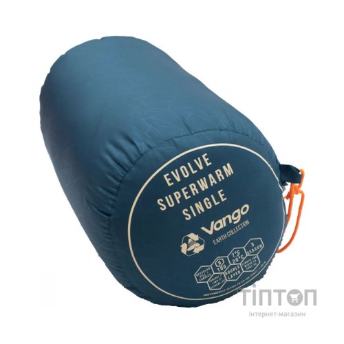 Спальний мішок Vango Evolve Superwarm Single +2C Moroccan Blue Left (929158)