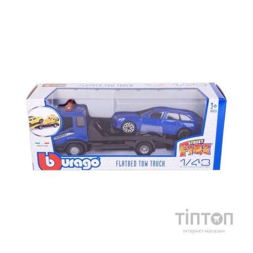 Спецтехніка Bburago Евакуатор з автомоделлю Audi A6 Avant (18-31418)