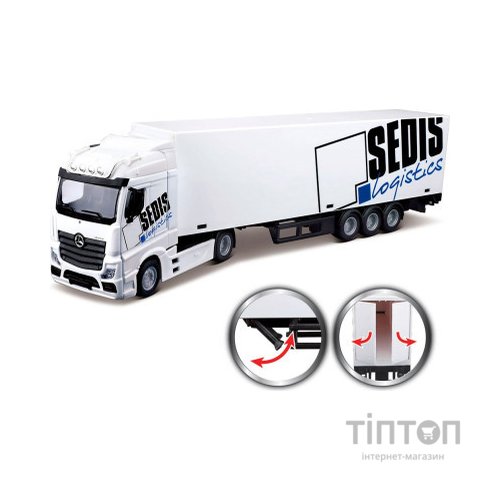 Спецтехніка Bburago Фура Mercedes-Benz Actros з навантажувачем (18-31471)