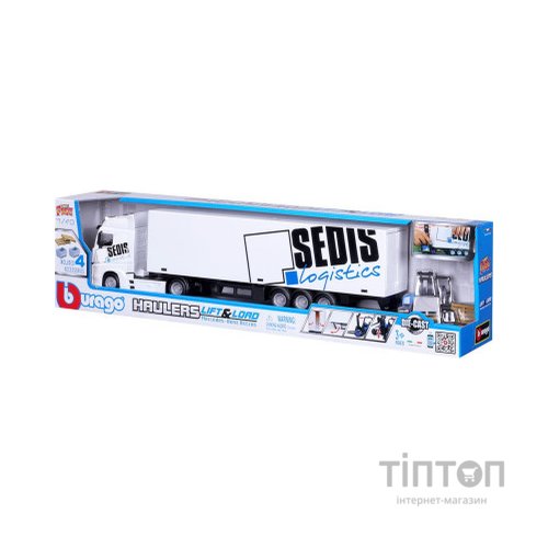 Спецтехніка Bburago Фура Mercedes-Benz Actros з навантажувачем (18-31471)