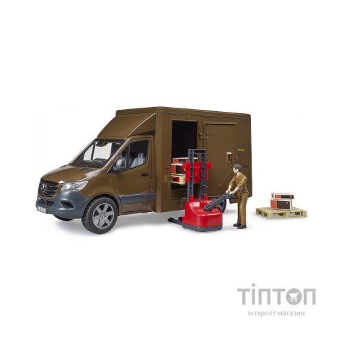 Спецтехніка Bruder автомобіль MB Sprinter кур'єр UPS з фігуркою та аксесуарами (02678)