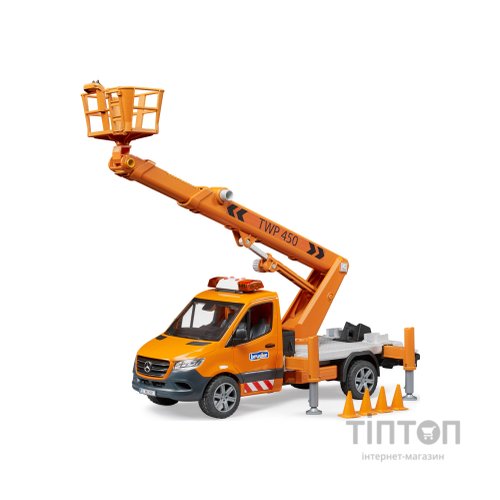 Спецтехніка Bruder MB Sprinter сервісної служби з телескопічною люлькою (02679)