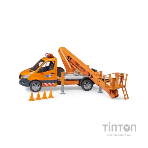 Спецтехніка Bruder MB Sprinter сервісної служби з телескопічною люлькою (02679)