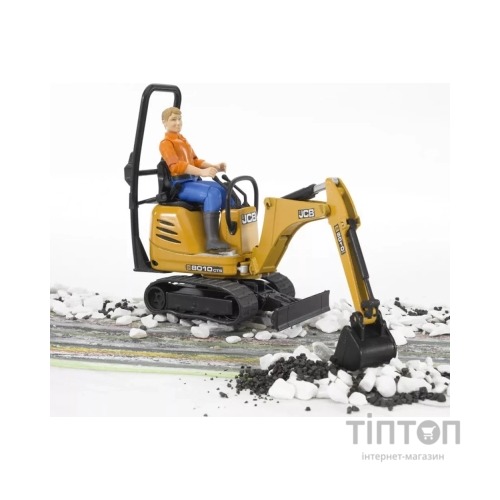 Спецтехніка Bruder Міні-екскаватор CAT з фігуркою (62002)