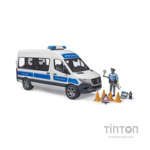 Спецтехніка Bruder Поліцейське авто MB Sprinter з поліцейським та аксесуарами (02683)