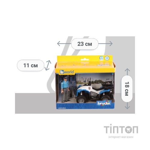 Спецтехніка Bruder поліцейський квадроцикл + фігурка полісмен (63010)