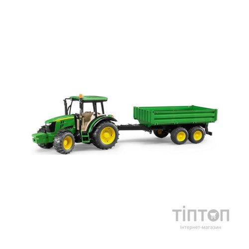 Спецтехніка Bruder трактор John Deere 5115 M із причепом (02108)