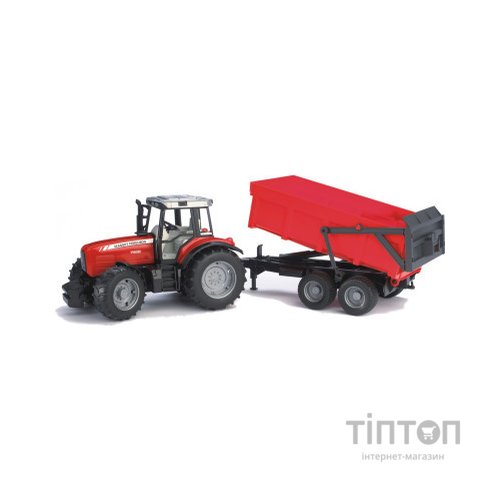 Спецтехніка Bruder Трактор Massey Ferguson 7480 з причепом М1:16 (02045)