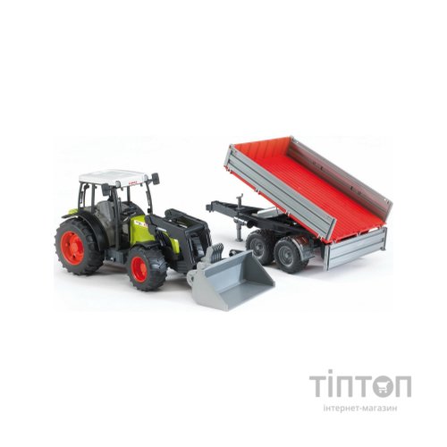 Спецтехніка Bruder Трактор Nectis 267 F с погрузчиком и прицепом, М1:16 (02112)