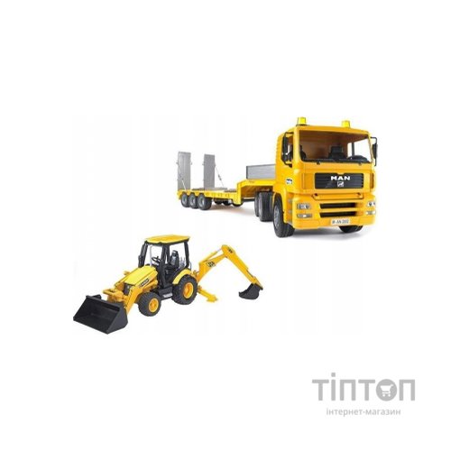 Спецтехніка Bruder Тягач Man TGA з екскаватором JCB MIDI CX (01654)
