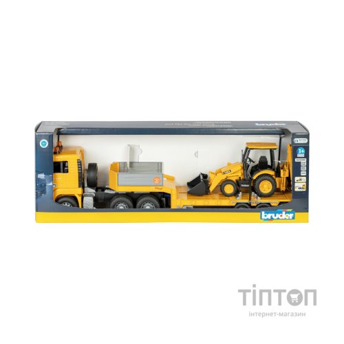Спецтехніка Bruder Тягач Man TGA з екскаватором JCB MIDI CX (01654)