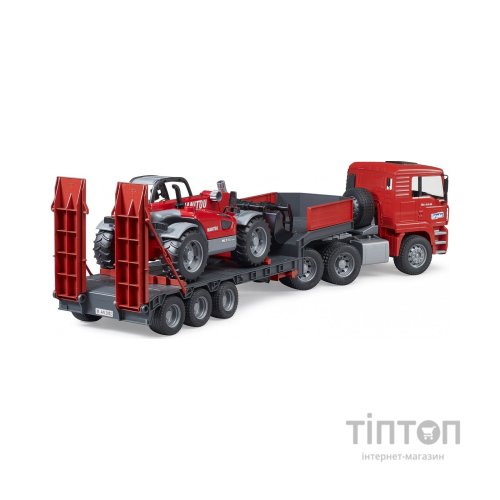 Спецтехніка Bruder Тягач MAN TGA з причепом та телесопічний навантажувач Manito (02774)