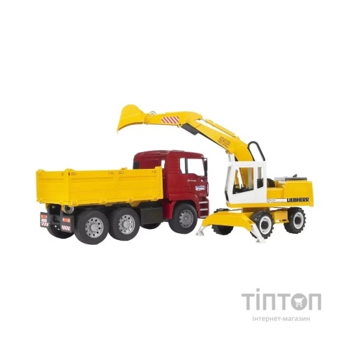 Спецтехніка Bruder Вантажівка МАN TGA та екскаватор Liebherr 1:16 (02751)
