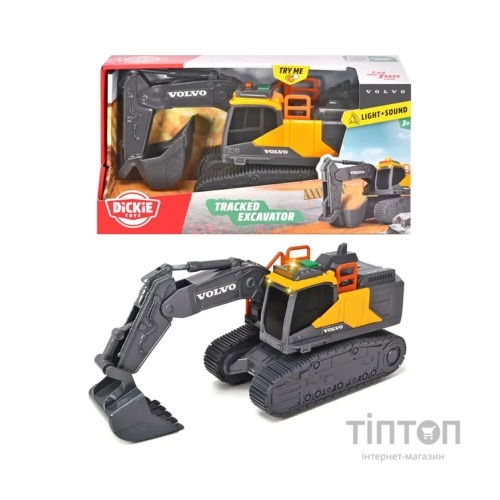 Спецтехніка Dickie Toys Екскаватор Вольво зі звук. та світл. ефект., 23 см (3723008)