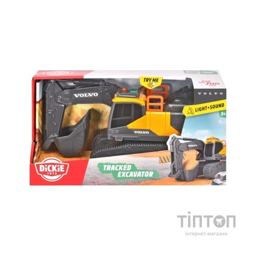 Спецтехніка Dickie Toys Екскаватор Вольво зі звук. та світл. ефект., 23 см (3723008)