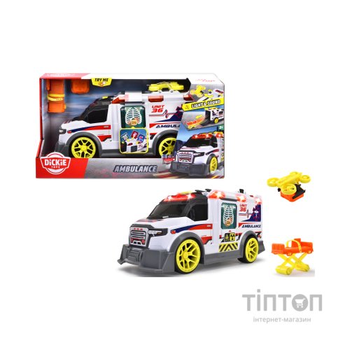 Спецтехніка Dickie Toys Функціональний автомобіль Швидка допомога з аксесуарами зі звуком та світловими ефектами 41 см (3307003)
