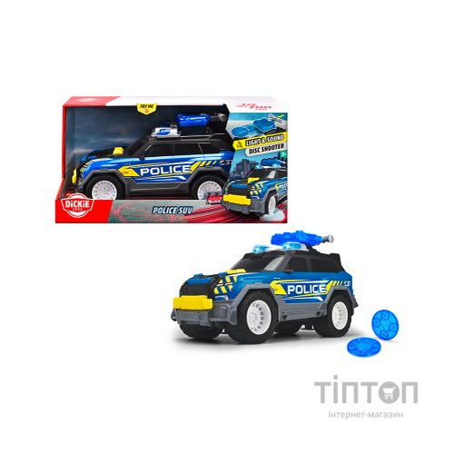 Спецтехніка Dickie Toys Поліція з функц. стрільби дисками, зі звук. та світл. ефект., 30 см (3306022)