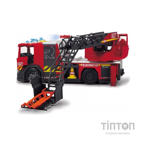 Спецтехніка Dickie Toys Пожежна машина Сканія з телескопічною драбиною, зі звуком і світловими ефектами 35 см (3716017)