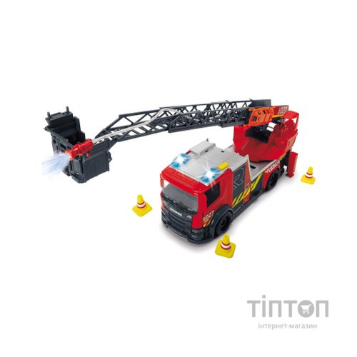 Спецтехніка Dickie Toys Пожежна машина Сканія з телескопічною драбиною, зі звуком і світловими ефектами 35 см (3716017)