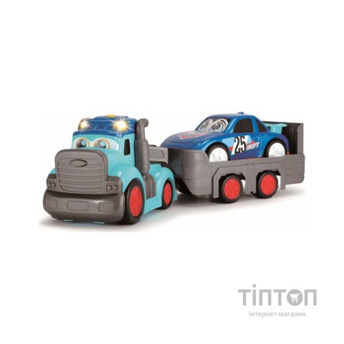 Спецтехніка Dickie Toys Вантажівка АВС "Тедді" зі звук. та світл. ефектами, з причепом та машинкою, 60 см (4119002)