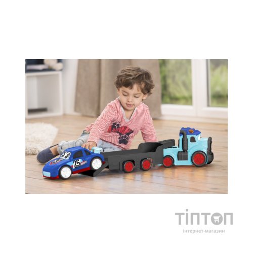 Спецтехніка Dickie Toys Вантажівка АВС "Тедді" зі звук. та світл. ефектами, з причепом та машинкою, 60 см (4119002)