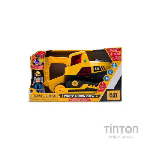 Спецтехніка Funrise CAT Будівельні машини Екскаватор з фігуркою зі світлом та звуком, 30 см (83203)