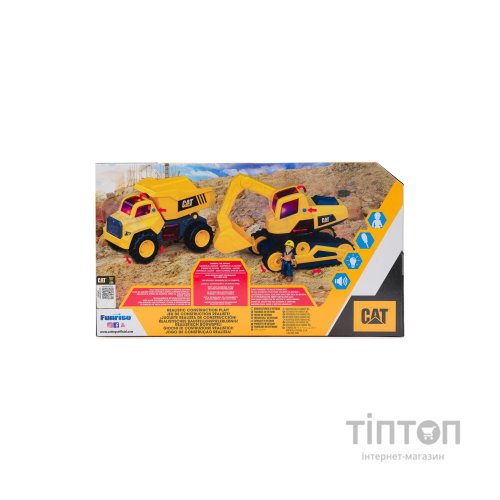 Спецтехніка Funrise CAT Будівельні машини Екскаватор з фігуркою зі світлом та звуком, 30 см (83203)