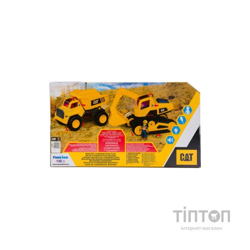 Спецтехніка Funrise CAT Будівельні машини Самоскид з фігуркою зі світлом та звуком, 30 см (83201)