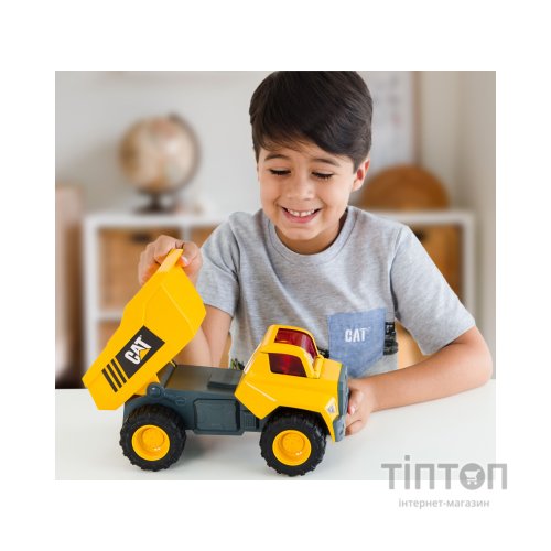 Спецтехніка Funrise CAT Будівельні машини Самоскид з фігуркою зі світлом та звуком, 30 см (83201)