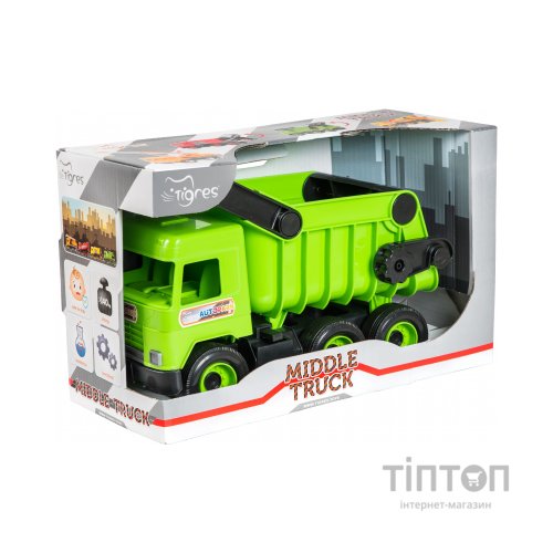 Спецтехніка Tigres Авто "Middle truck" самоскид (св. зелений) в коробці (39482)