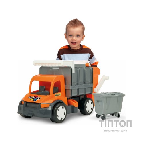 Спецтехніка Wader Сміттєвоз "Гігант" помаранчевий/блакитний (67016)