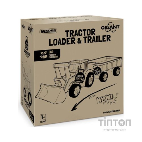 Спецтехніка Wader Трактор "Гігант" з причіпом та ковшем (66300)