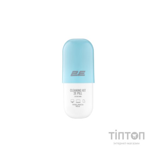 Спрей для очищення 2E PILL 140ml for office equipment +Microfibre 20 cm, white-blue (2E-SK140BL)